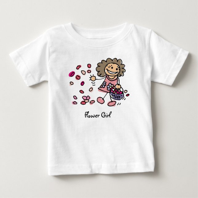 Bebé Camiseta De Chica De Flores (Anverso)