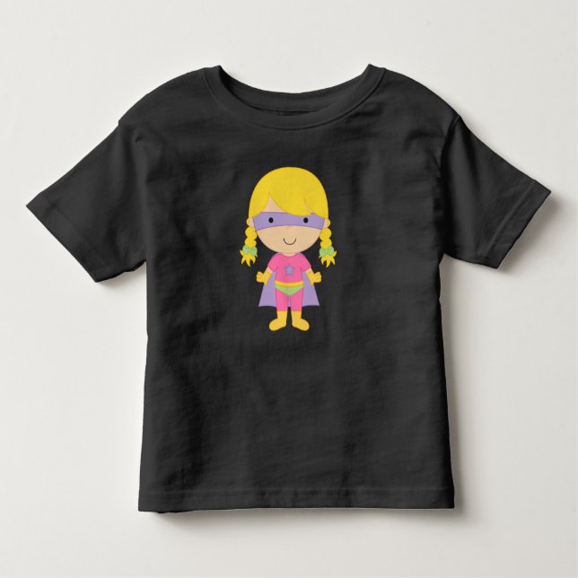Bebé camiseta de chica de superhéroe (Anverso)