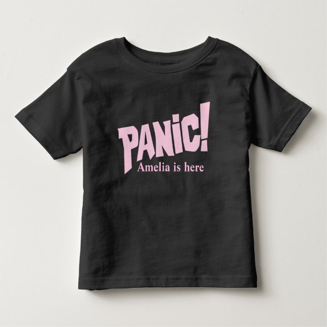 Bebé Camiseta de chicas con nombre de pánico (Anverso)