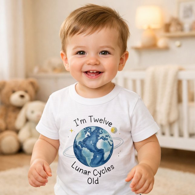 Bebé Camiseta de Ciclos Lunares para Primer Cumpleaños (Subido por el creador)