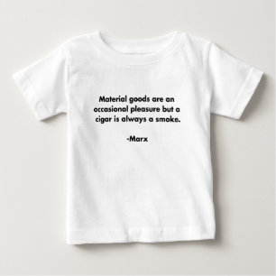 Bebé Camiseta de cita divertida de marxismo de bienes m
