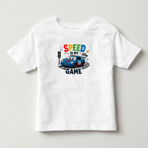 Bebé Camiseta de coche de carreras para niños pequeños 