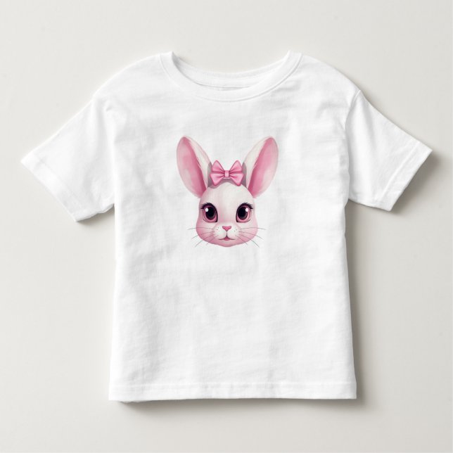 Bebé Camiseta de conejito de Pascua rosa lindo regalo n (Anverso)