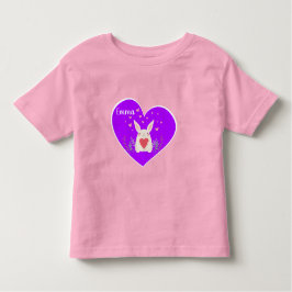 Bebé Camiseta de conejo con corazones