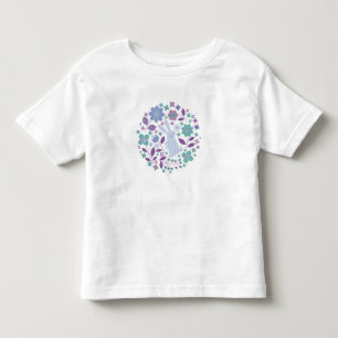 Bebé Camiseta de conejo y flores