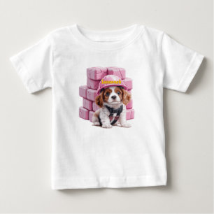 Bebé Camiseta de Construcción de Cachorro Cavalier Pers