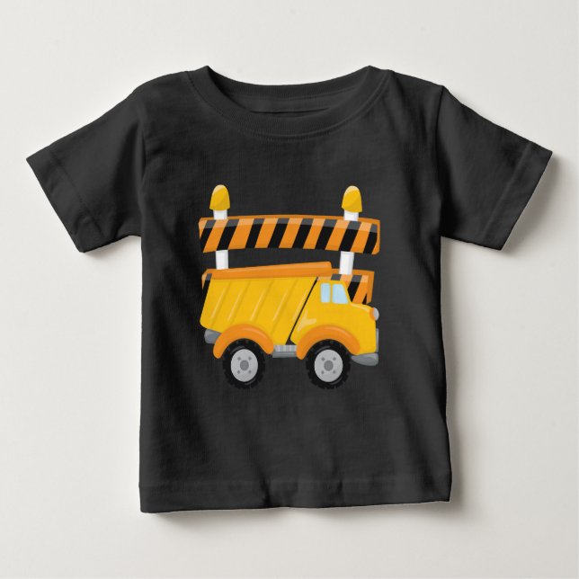 Bebé Camiseta de construcción de camión de volcado para (Anverso)