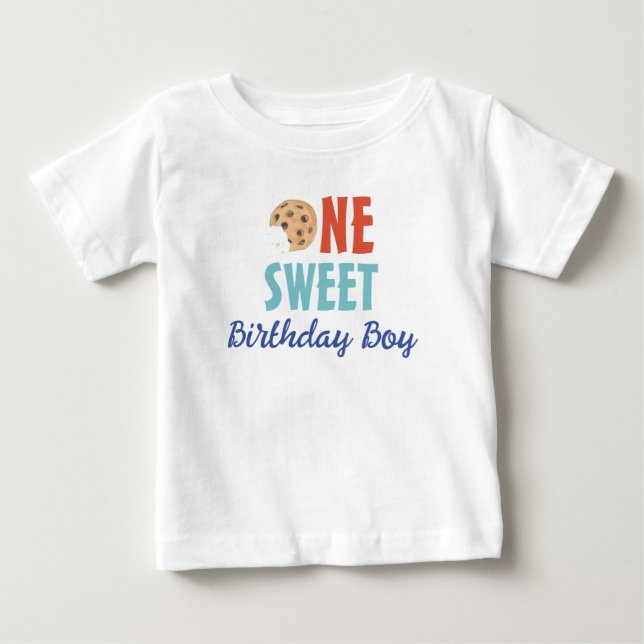 Bebé Camiseta de Cookie para Niño en su Cumpleaños Dulc (Anverso)