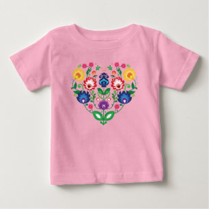 Bebé Camiseta de corazón popular