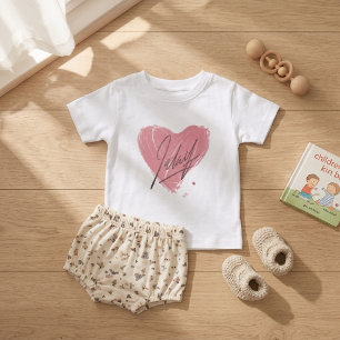 Bebé Camiseta De Corazón Rosa Para Niños