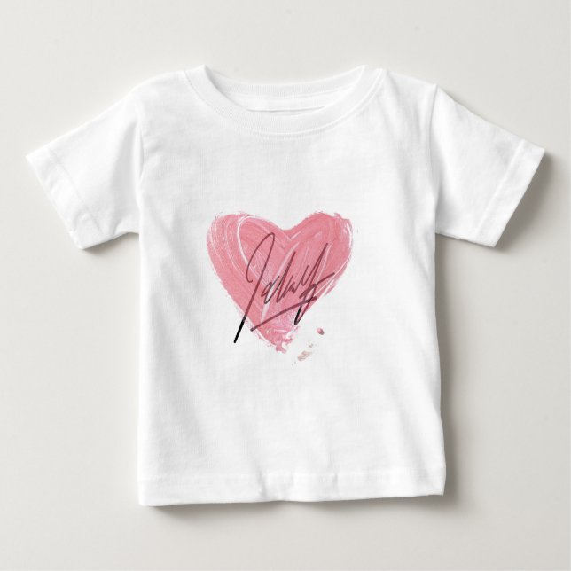 Bebé Camiseta De Corazón Rosa Para Niños (Anverso)