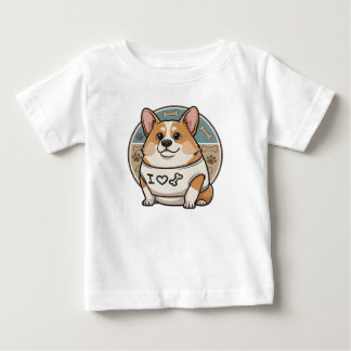 Bebé Camiseta de Corgi Adorable “Amo los Huesos”