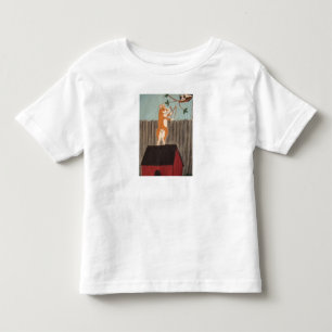 Bebé Camiseta de Corgi apuntando con tirachinas al gato