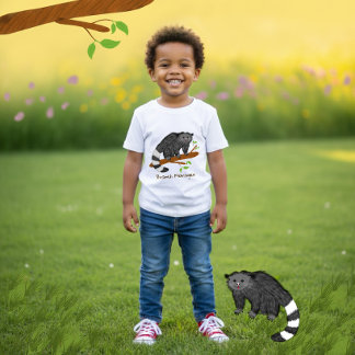 Bebé Camiseta de Crías de Binturong Adorables