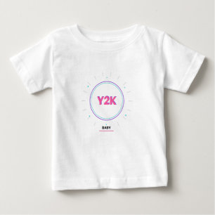 Bebé Camiseta de cromo con nostalgia retro Y2K