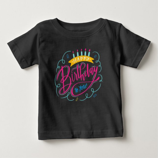 Bebé camiseta de cumpleaños (Anverso)