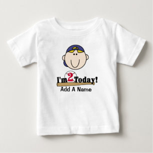 Bebé Camiseta de cumpleaños 2 de Blond Boy Baseball
