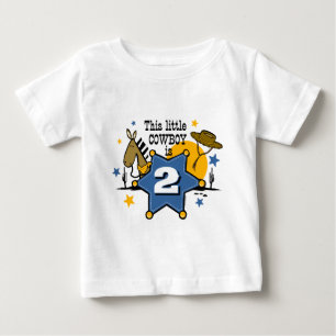 Bebé Camiseta de cumpleaños 2 de Little Cowboy