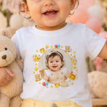 Camiseta de cumpleaños con tema amarillo de foto p