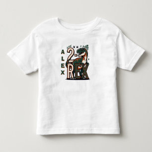 Bebé Camiseta de cumpleaños de 2 Rex Dinosaurio