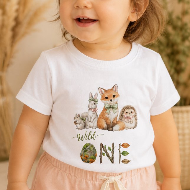 Bebé Camiseta de cumpleaños de animales del bosque para (Subido por el creador)