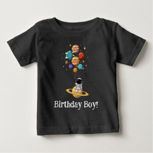 Bebé Camiseta de cumpleaños de astronauta espacial lind
