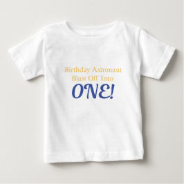 Bebé Camiseta de cumpleaños de astronauta por un año