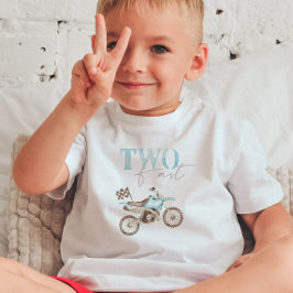 Bebé Camiseta de cumpleaños de bicicleta de tierra azul