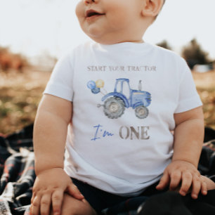 Bebé Camiseta de cumpleaños de Blue Tractor