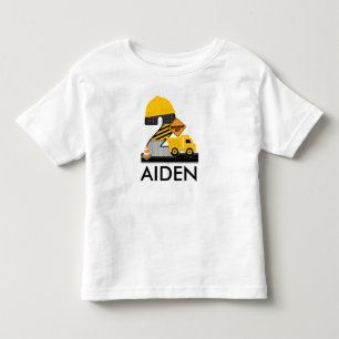 Bebé Camiseta de cumpleaños de construcción, camión vol