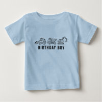 Camiseta de cumpleaños de construcción para niños