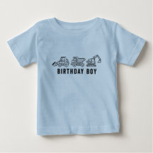 Camiseta de cumpleaños de construcción para niños
