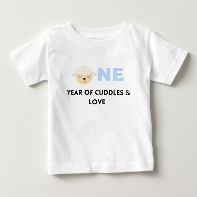 Bebé Camiseta de cumpleaños de Corderito (Anverso)