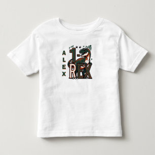 Bebé Camiseta de cumpleaños de dinosaurio 1 Rex