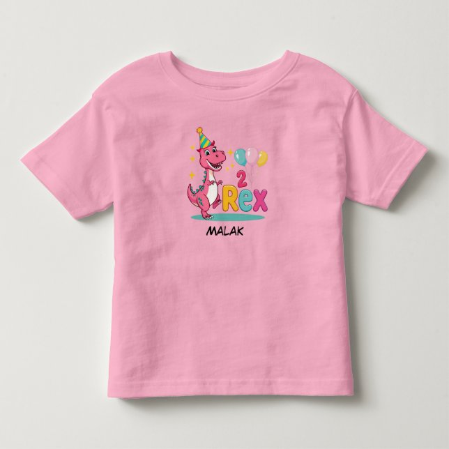 Bebé Camiseta de cumpleaños de dinosaurio de años | Div (Anverso)