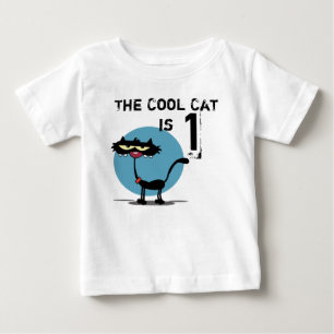 Bebé Camiseta de cumpleaños de Guay Cat Personalizable
