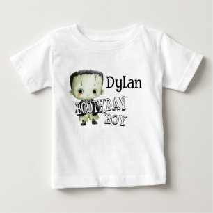Bebé Camiseta de cumpleaños de Halloween Frankenstein V