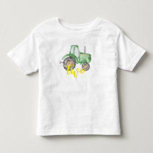 Bebé Camiseta de cumpleaños de la granja Green Tractor