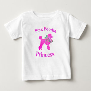 Bebé Camiseta de cumpleaños de la princesa caniche rosa
