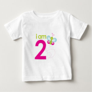 Bebé Camiseta de cumpleaños de mariposa