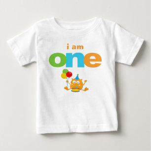 Bebé Camiseta de cumpleaños de Monstruo 1er cumpleaños