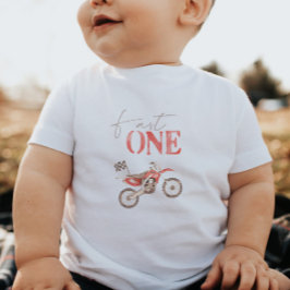 Bebé Camiseta de Cumpleaños de Moto de Tierra Roja Velo