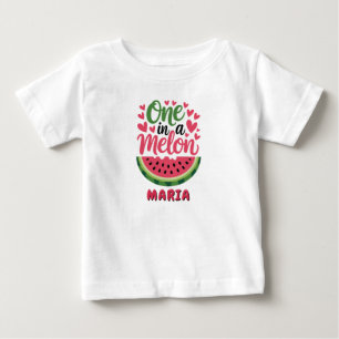 Bebé Camiseta de cumpleaños de niña 'One in a Melon'   