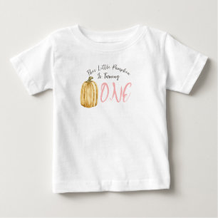 Bebé Camiseta de cumpleaños de niña pequeña calabaza ed