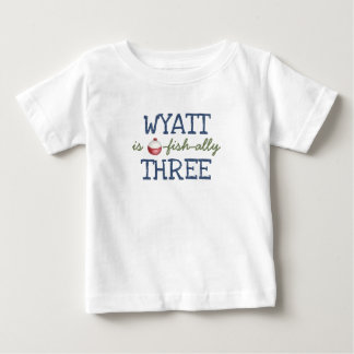 Bebé Camiseta de cumpleaños de pesca O-Fish-Ally CUALQU