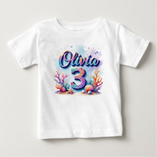 Bebé Camiseta de cumpleaños de sirvienta - Nombre y eda