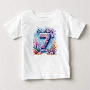 Bebé Camiseta de cumpleaños de sirvienta - Nombre y eda