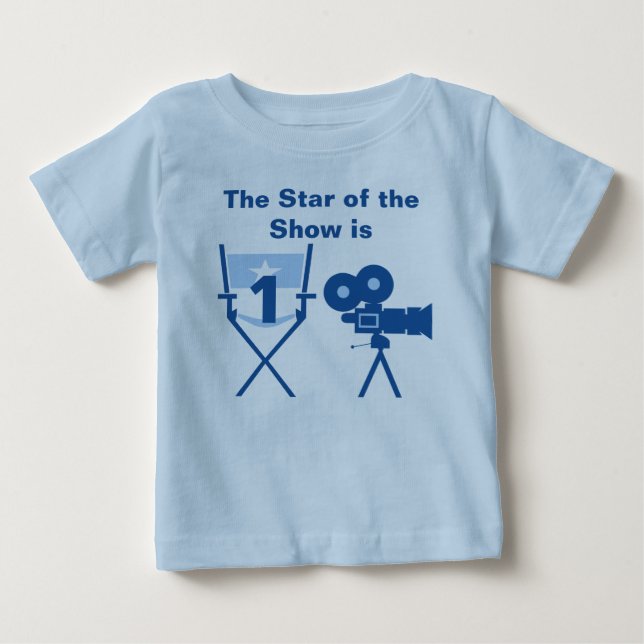 Bebé Camiseta de cumpleaños de Star of Show Personaliza (Anverso)