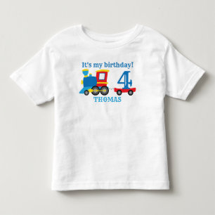 Bebé Camiseta de cumpleaños de tren adorable para niños