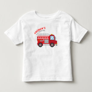 Bebé Camiseta de cumpleaños de un camión de bomberos